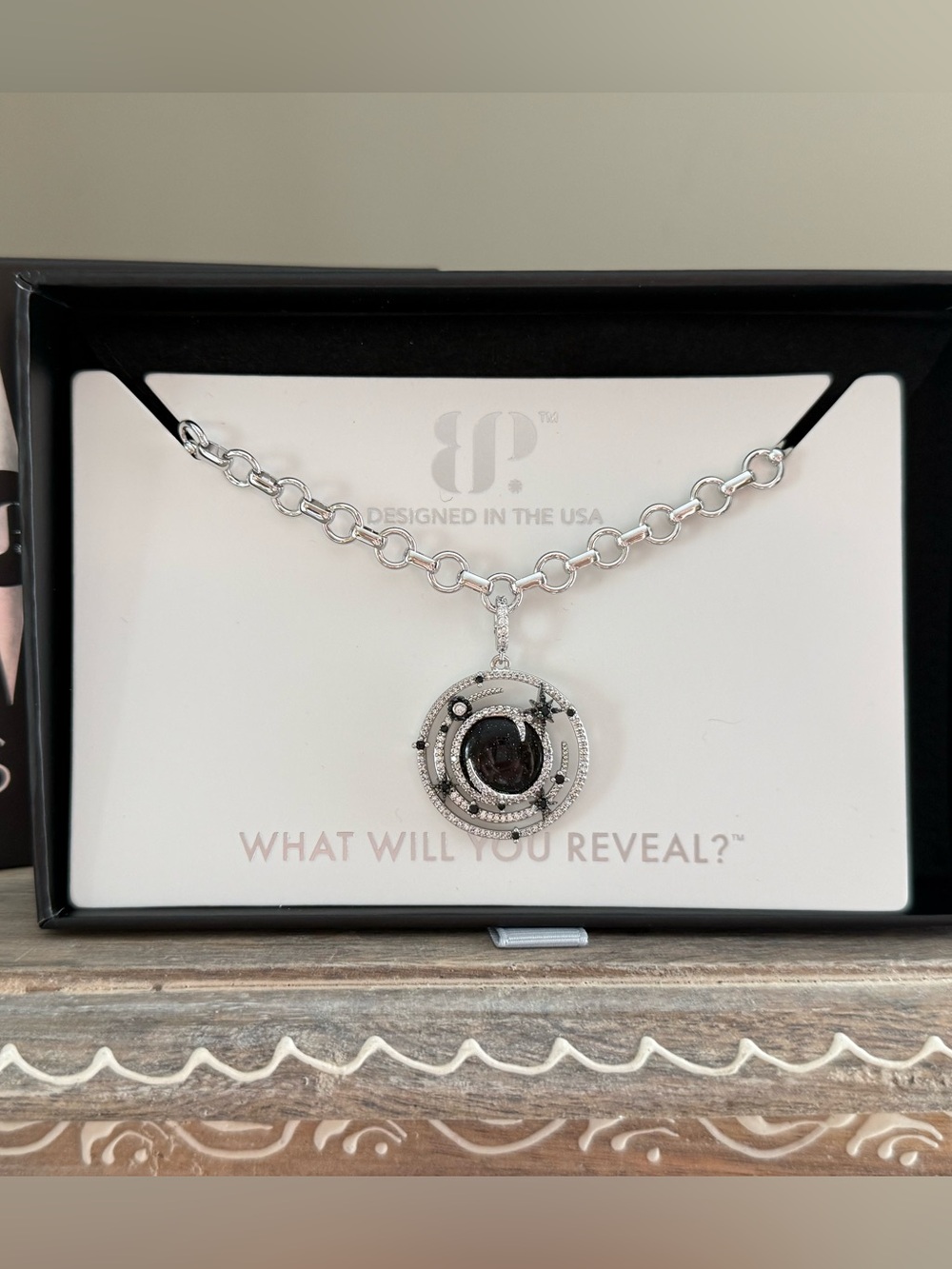 Bomb Party Obsidia Necklace “Midnight Galaxy Glam” Brand New!
